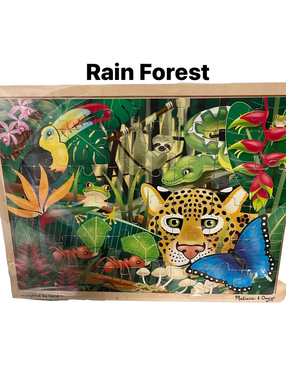 Melissa & Doug Lot of 3 Wooden Frame Jigsaw Puzzle 24 Pc 3+ Excellent Condition